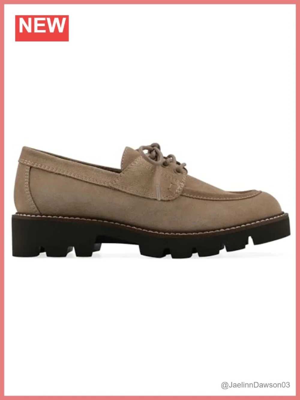 Women's Leather Lace-Up Loafer with Cushioned Insole